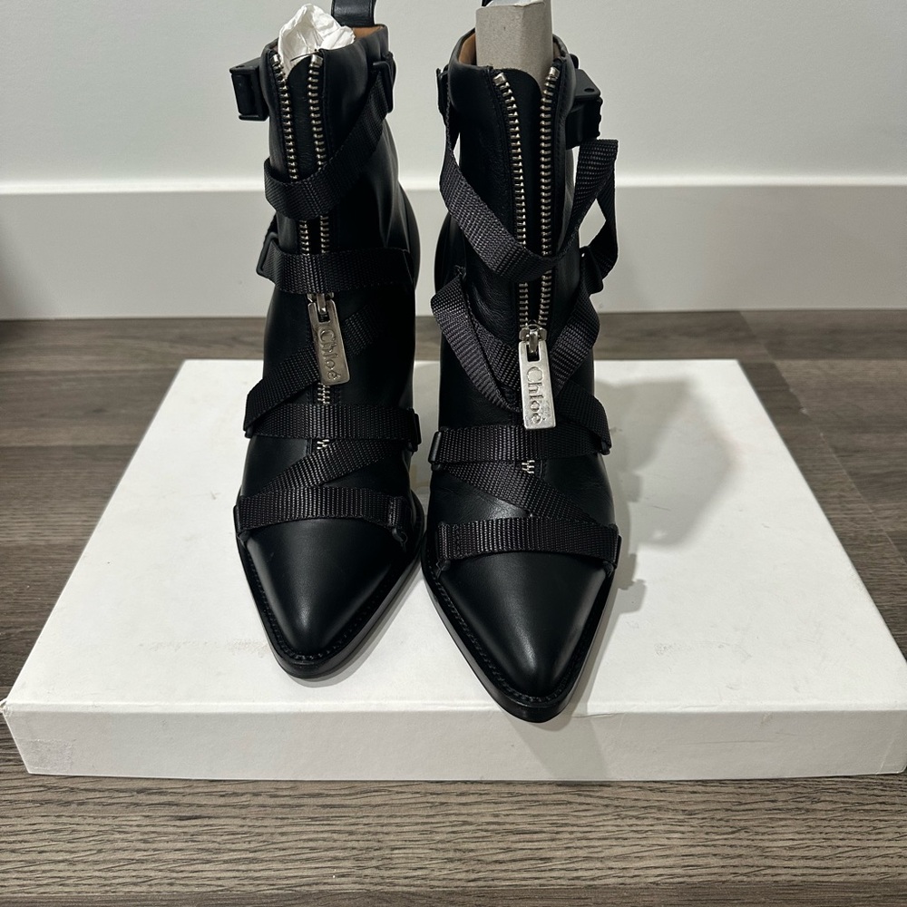 Chloe Black Lace Up Boots